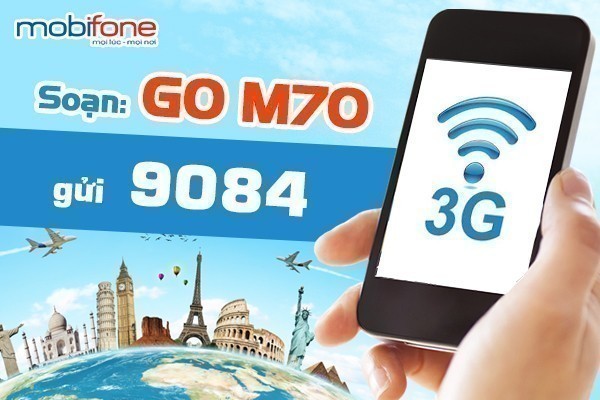 Cú pháp tin nhắn đăng ký gói cước 3G Mobifone 70K
